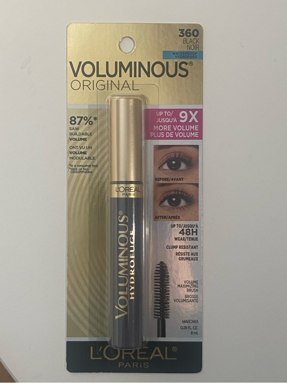 L'Oreal Voluminous Original Mascara - Black & Gold Packaging